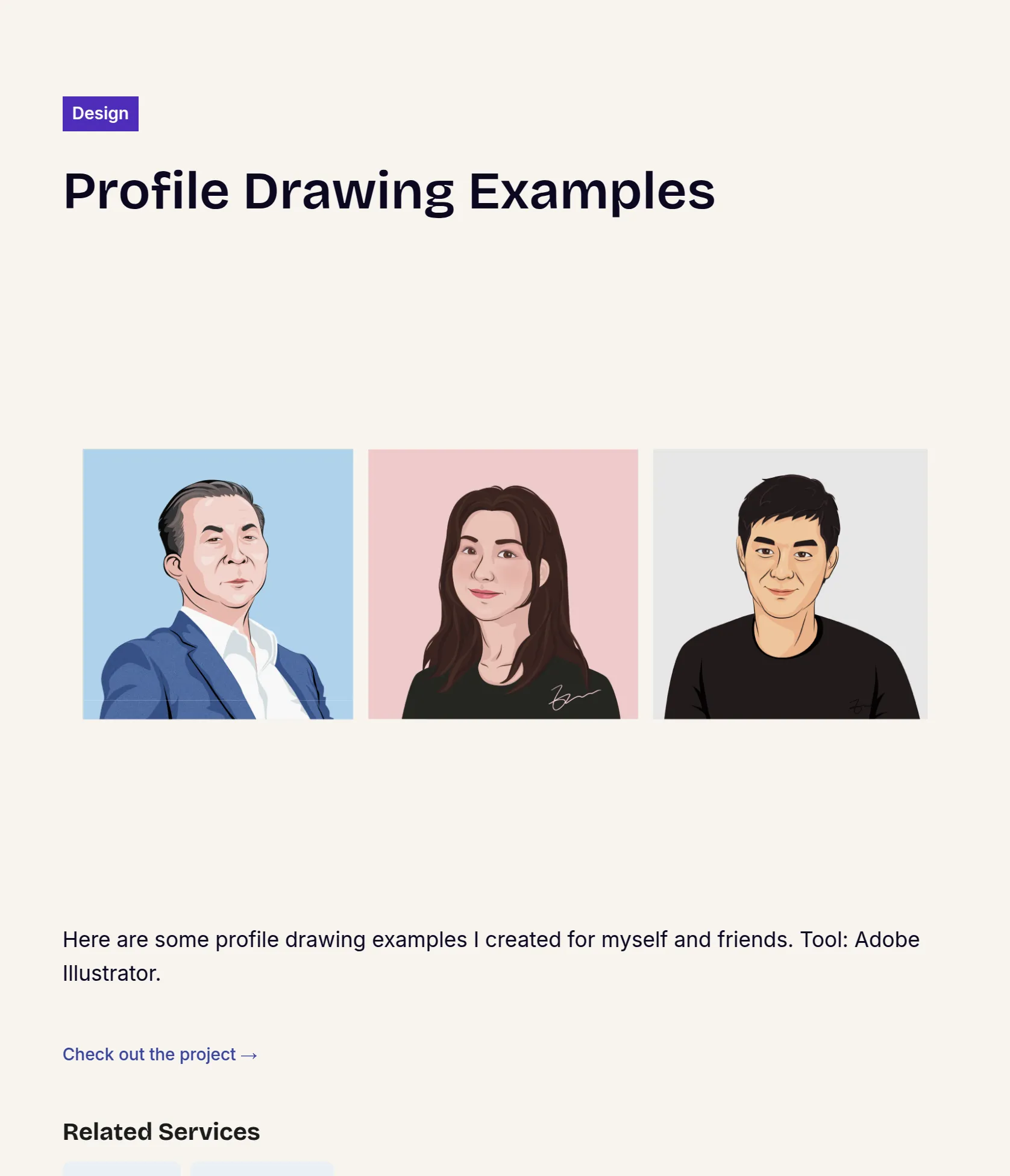 Profile Illustrations Created Using Adobe Illustrator