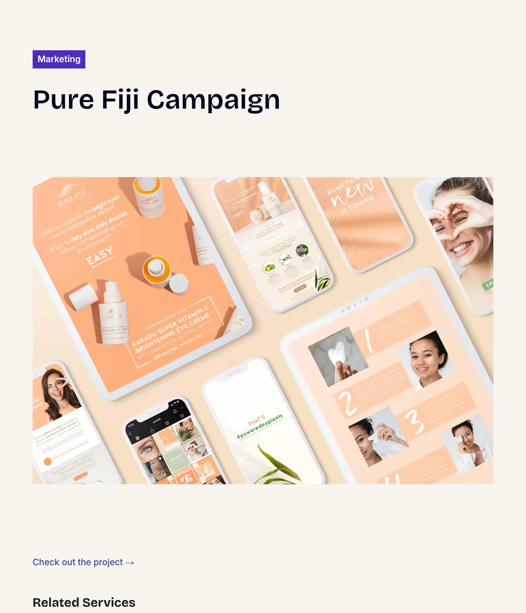 Cohesive Branding for Pure Fiji Product Launch