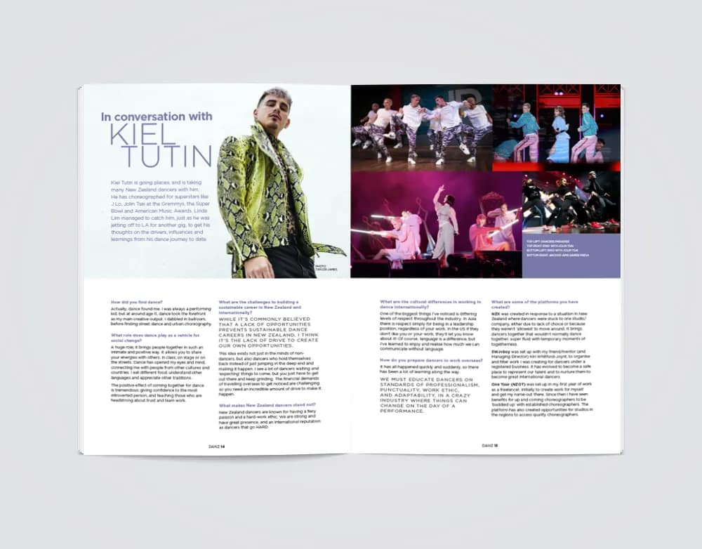 Quarterly Magazine Design for Dance Aotearoa New Zealand gallery 2