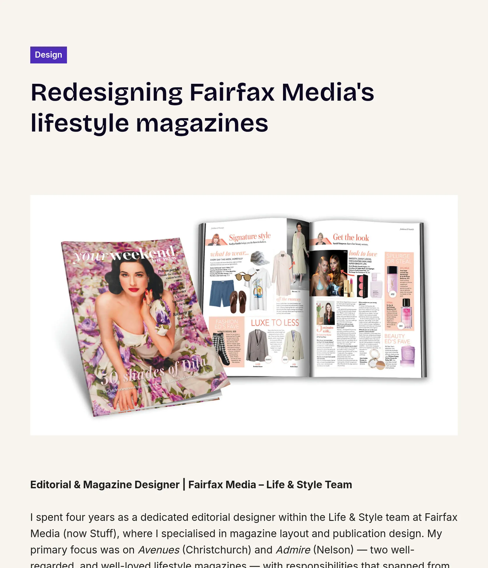 Fairfax Media/Stuff - Editorial Design & Art Direction