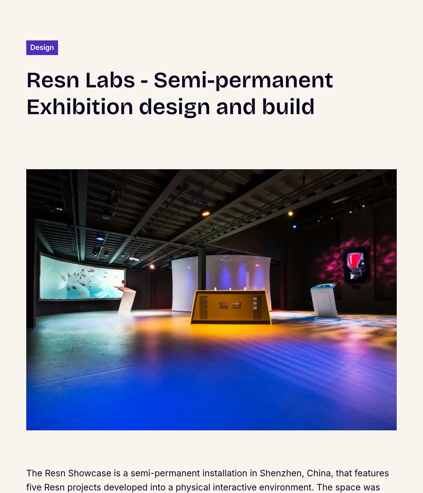 Interactive Exhibition Design for Resn Labs Shenzhen