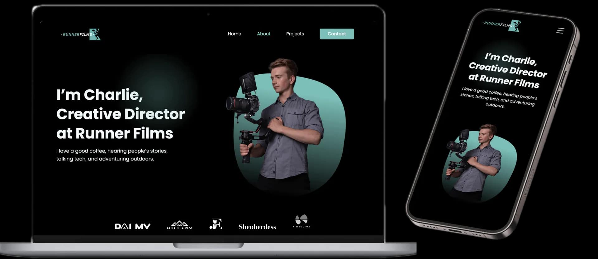 Modern Minimalist Webflow Website for Runner Films Studio