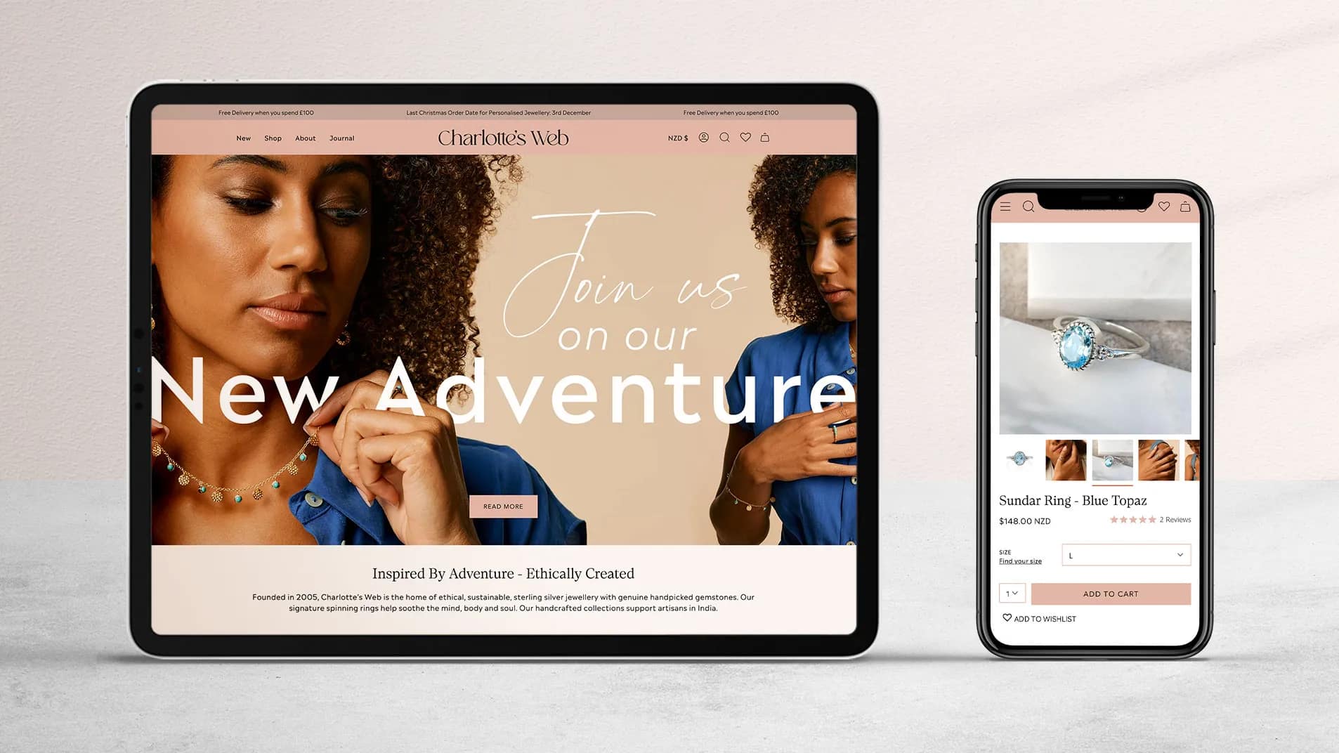 Shopify Redesign & Rebuild for Charlotte's Web Jewellery