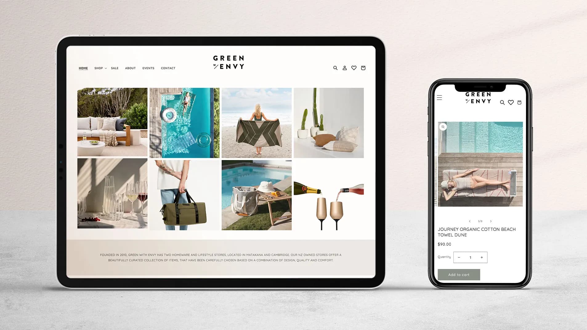 Shopify Redesign & Build for Green with Envy Lifestyle Store