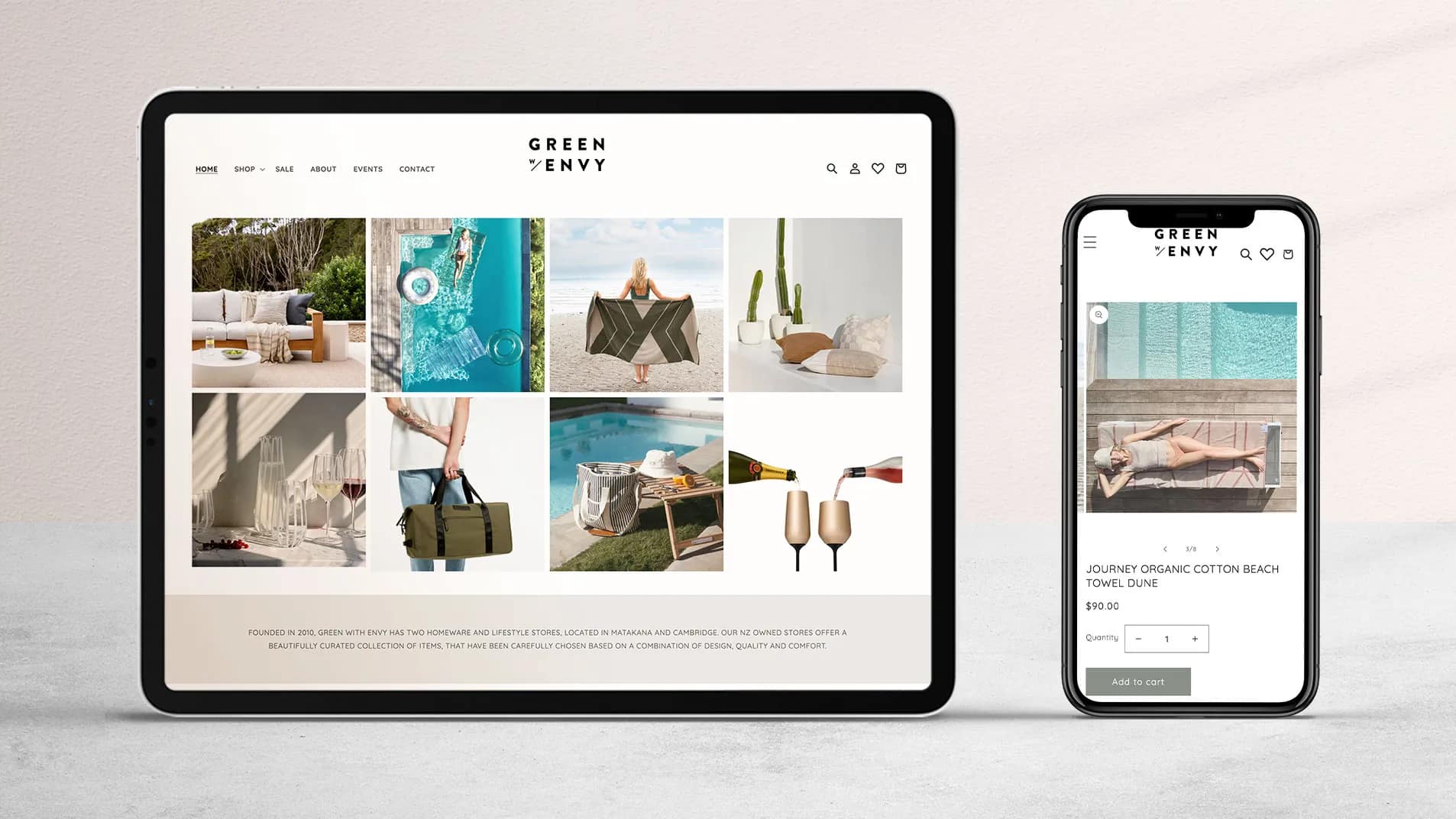 Shopify Redesign & Build for Green with Envy Lifestyle Store