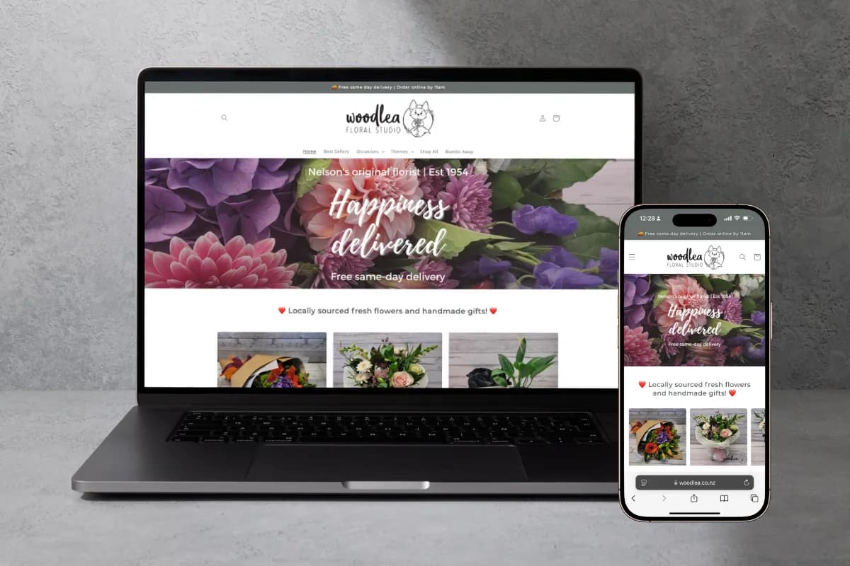 Shopify Store Redesign & Local SEO for Nelson Florist