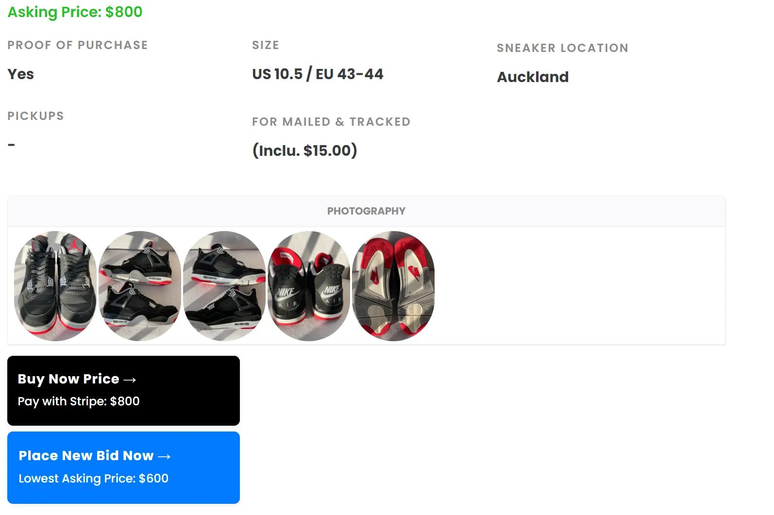 SneakerLocal: No-Code Peer-to-Peer Sneaker Trading Platform for NZ gallery 4