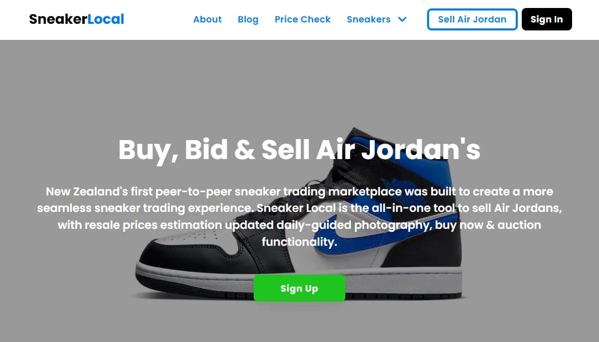 SneakerLocal: No-Code Peer-to-Peer Sneaker Trading Platform for NZ