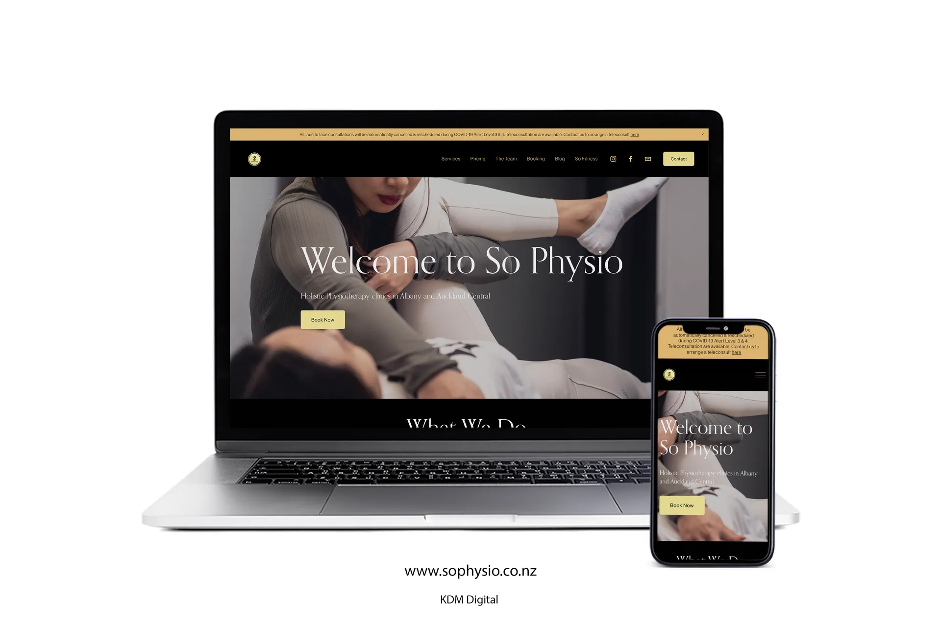 Modern Squarespace Website & Custom Graphics for So Physio