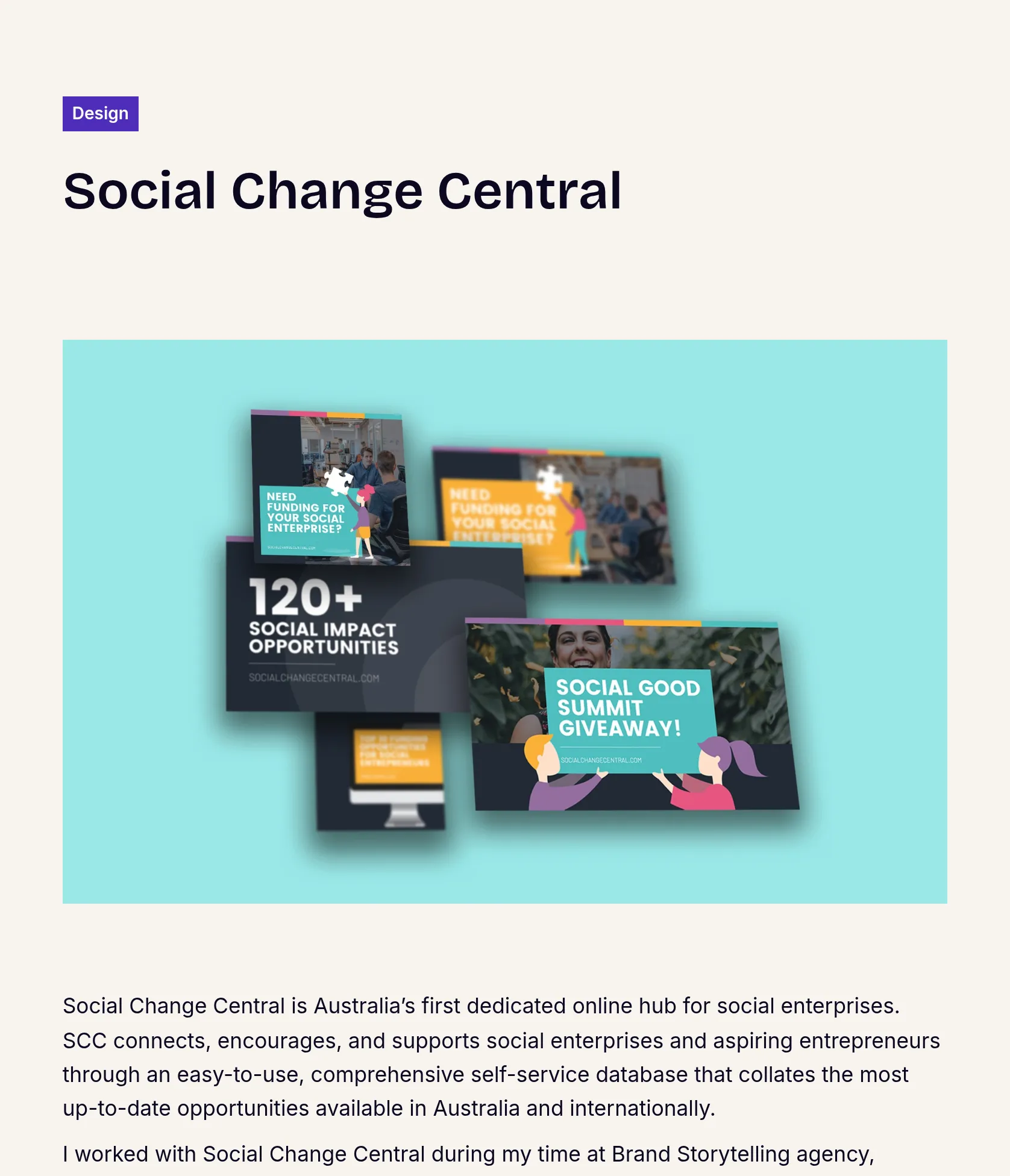 Branding Collateral and Digital Illustrations for Social Change Central