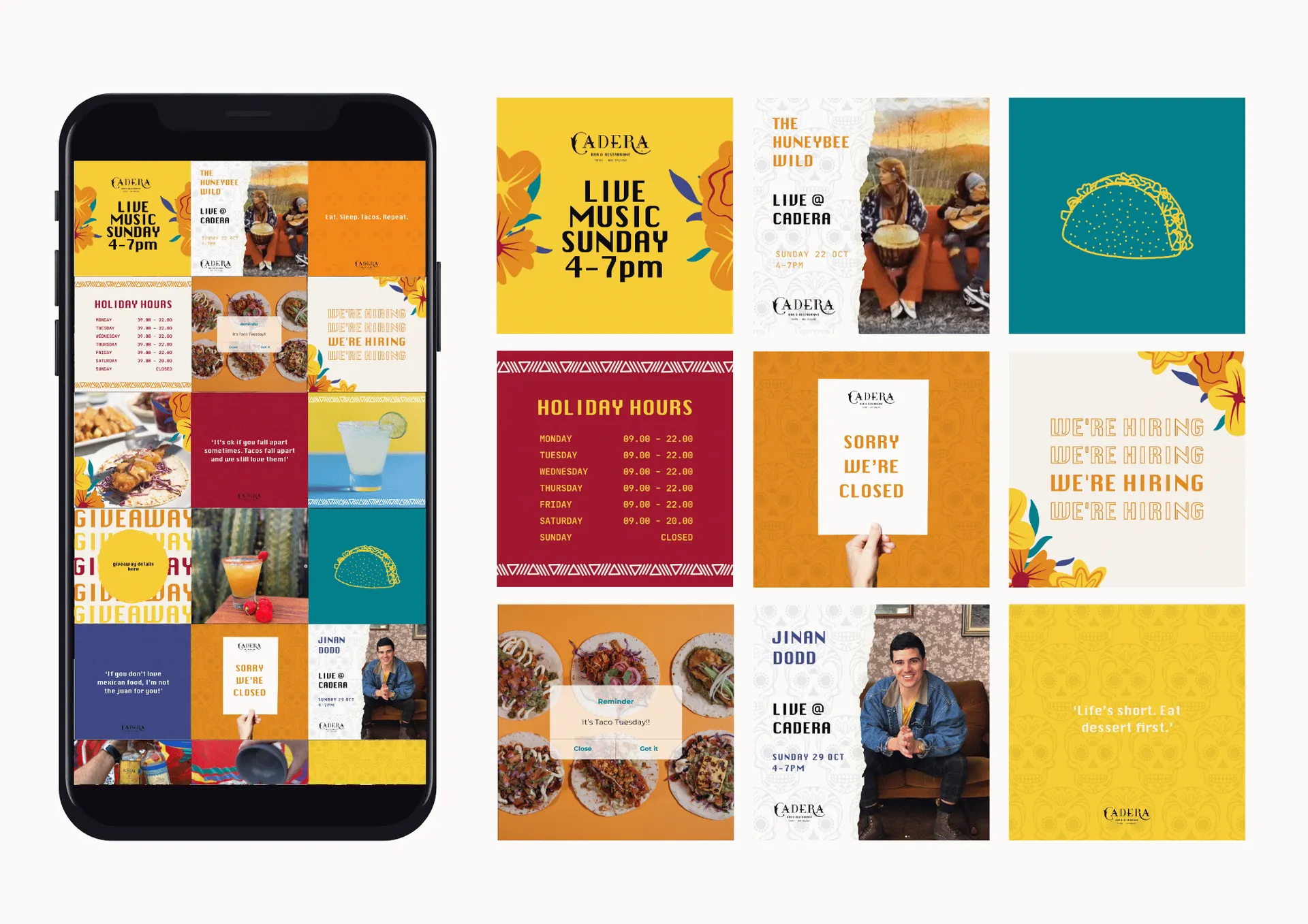 Menu Redesign and Social Media Templates for Cadera Restaurant gallery 3