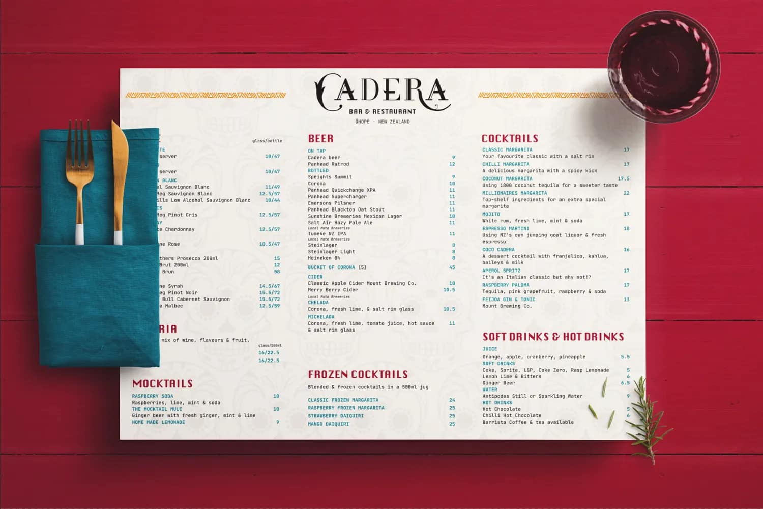 Menu Redesign and Social Media Templates for Cadera Restaurant gallery 4