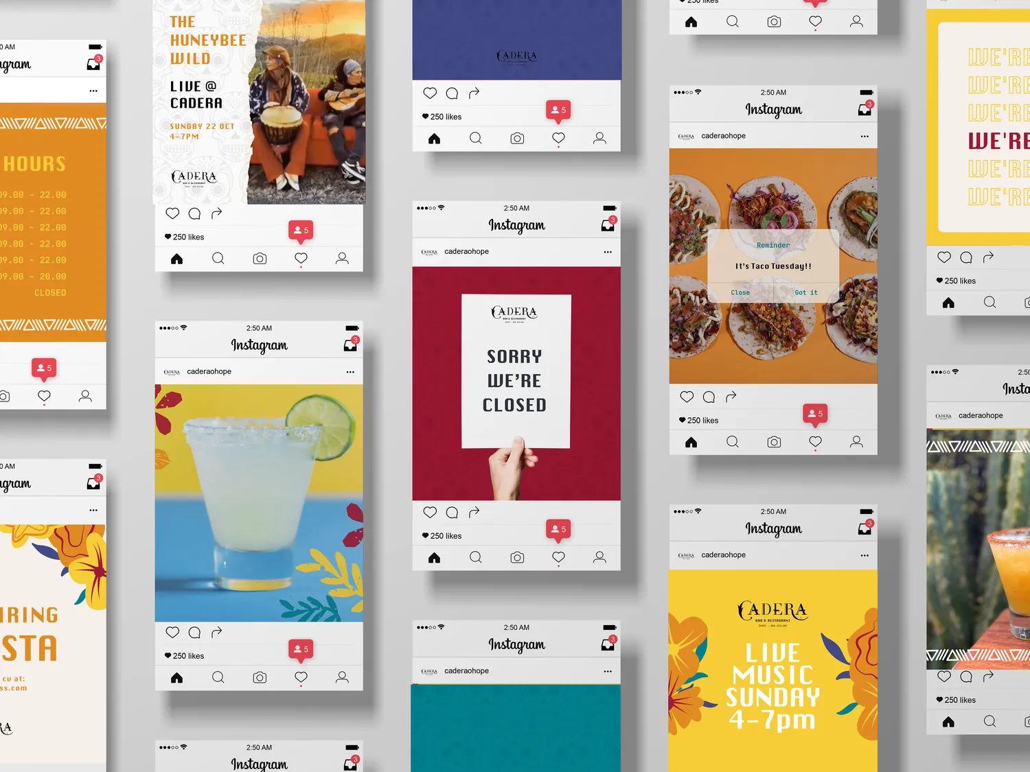Menu Redesign and Social Media Templates for Cadera Restaurant