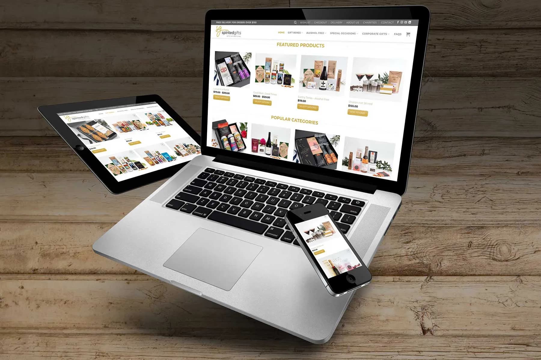 Branding, Packaging, and Ecommerce Website for Spirited Gifts