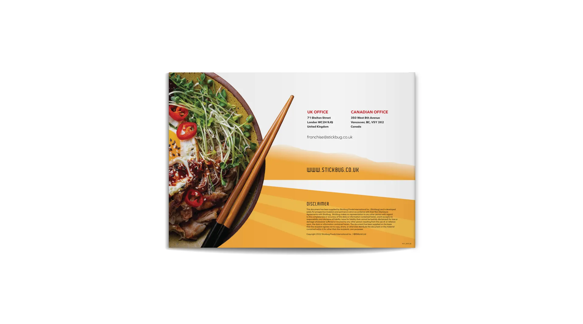 Franchise Partnership Brochure Design for Stickbug Asian Cuisine gallery 4