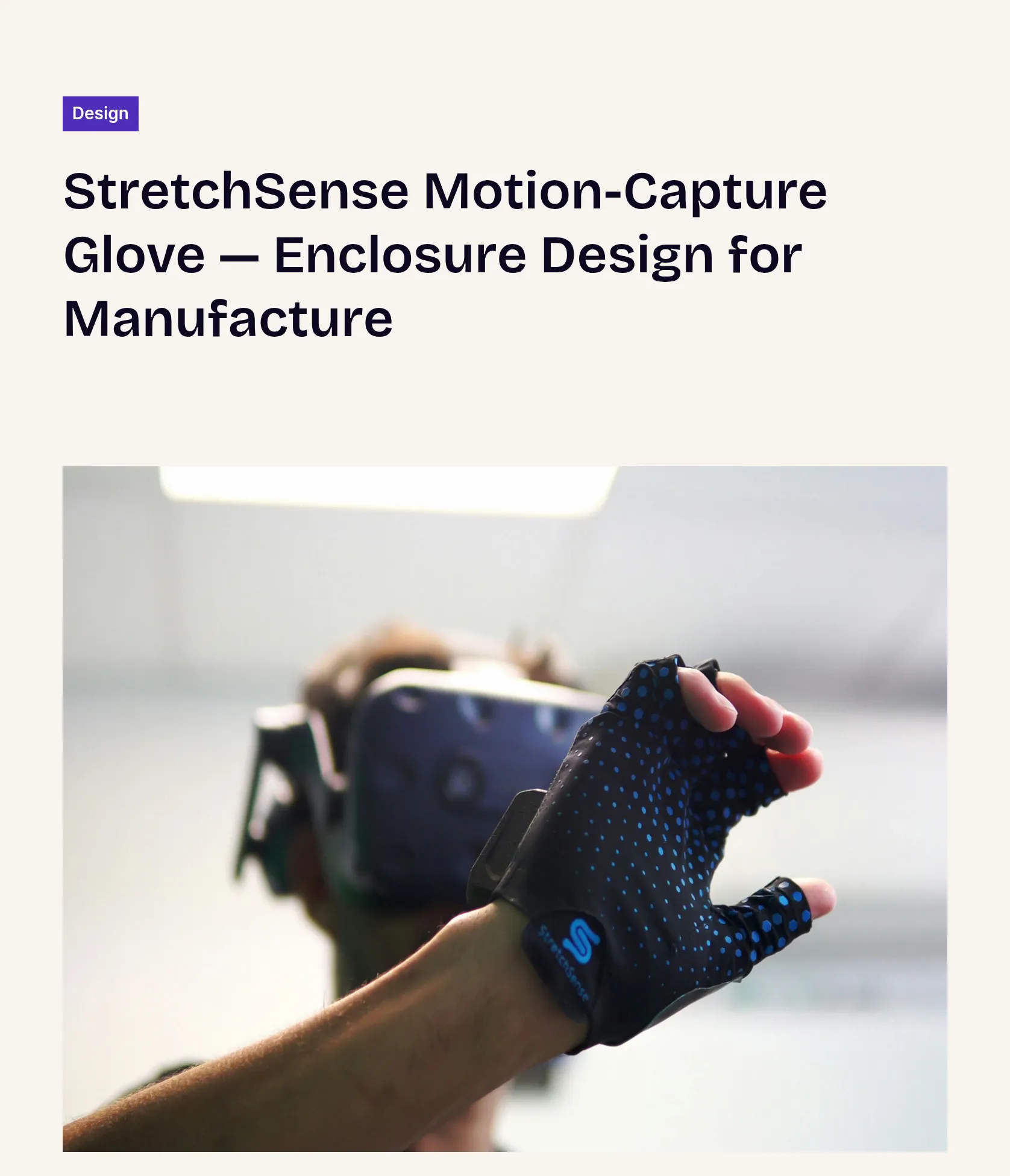 Injection-Molded Enclosure Design for StretchSense Wearable Glove