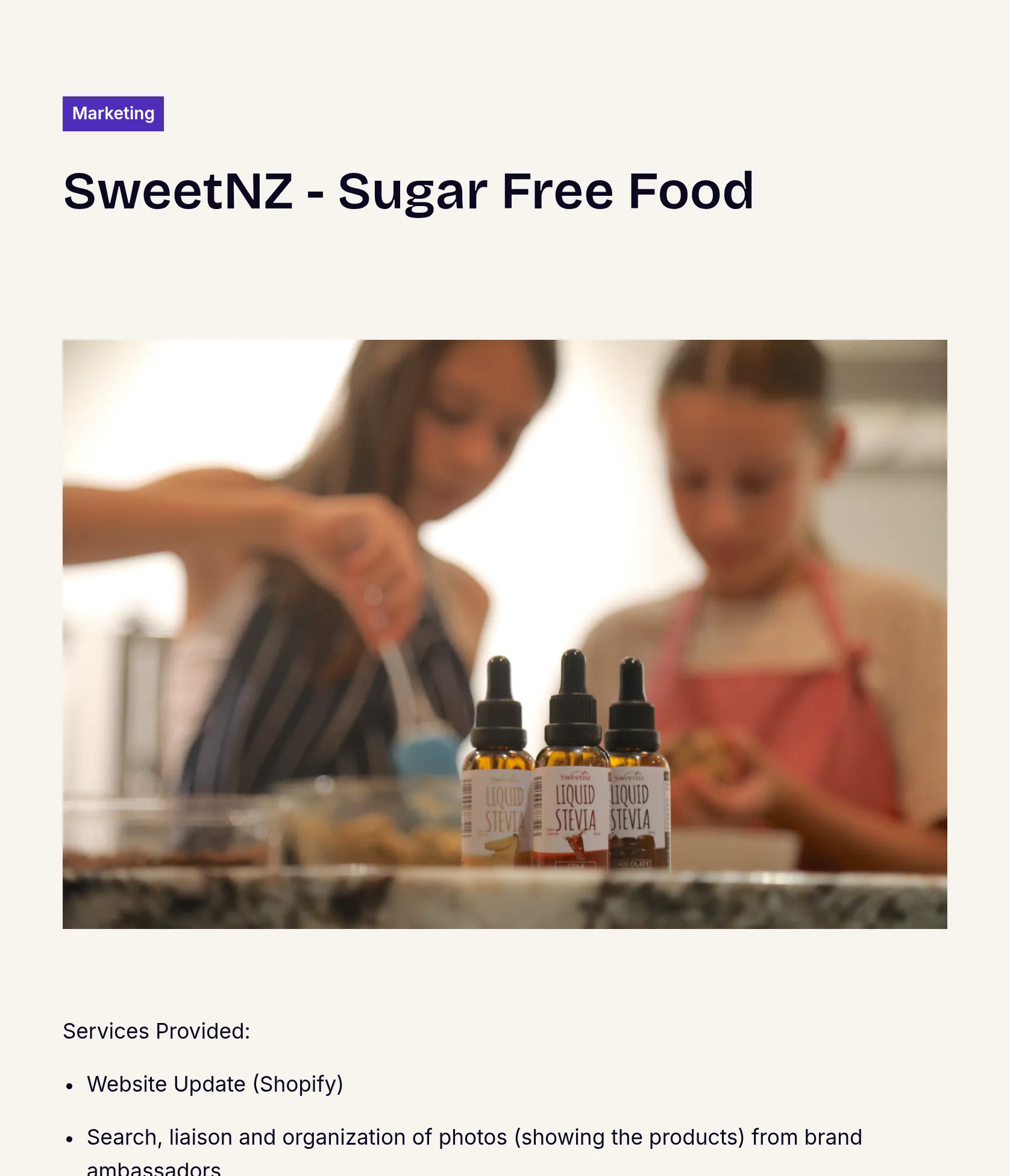 Digital Marketing & Shopify Revamp for Sugar Free Foods