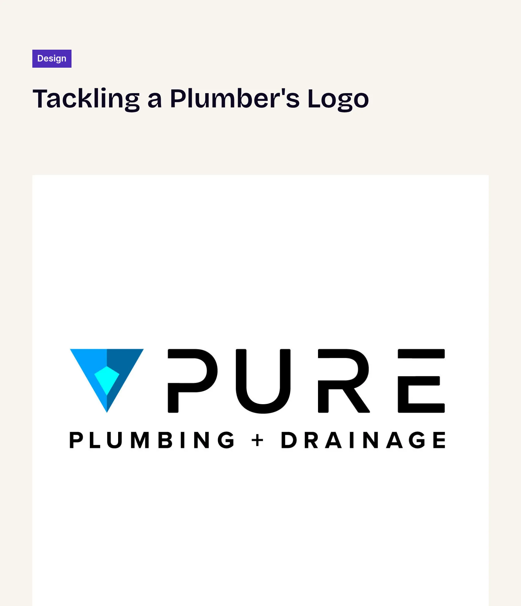 Modern Brand Refresh for Pure Plumbing
