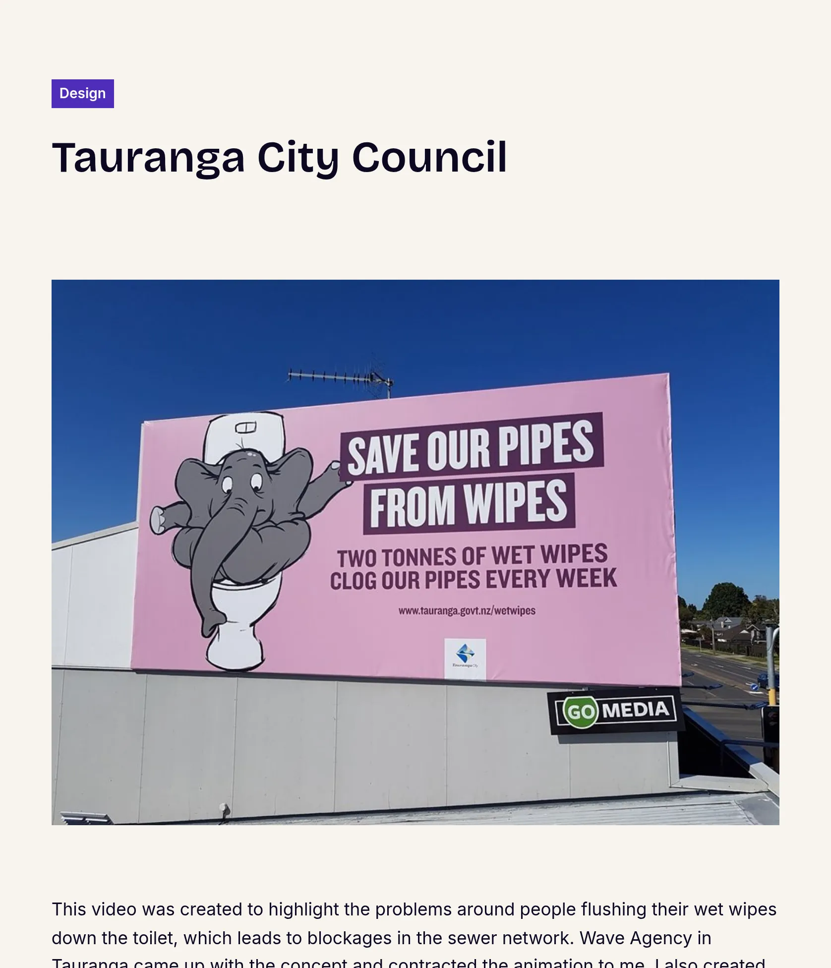 Animation for Wet Wipes Awareness Campaign with Wave Agency