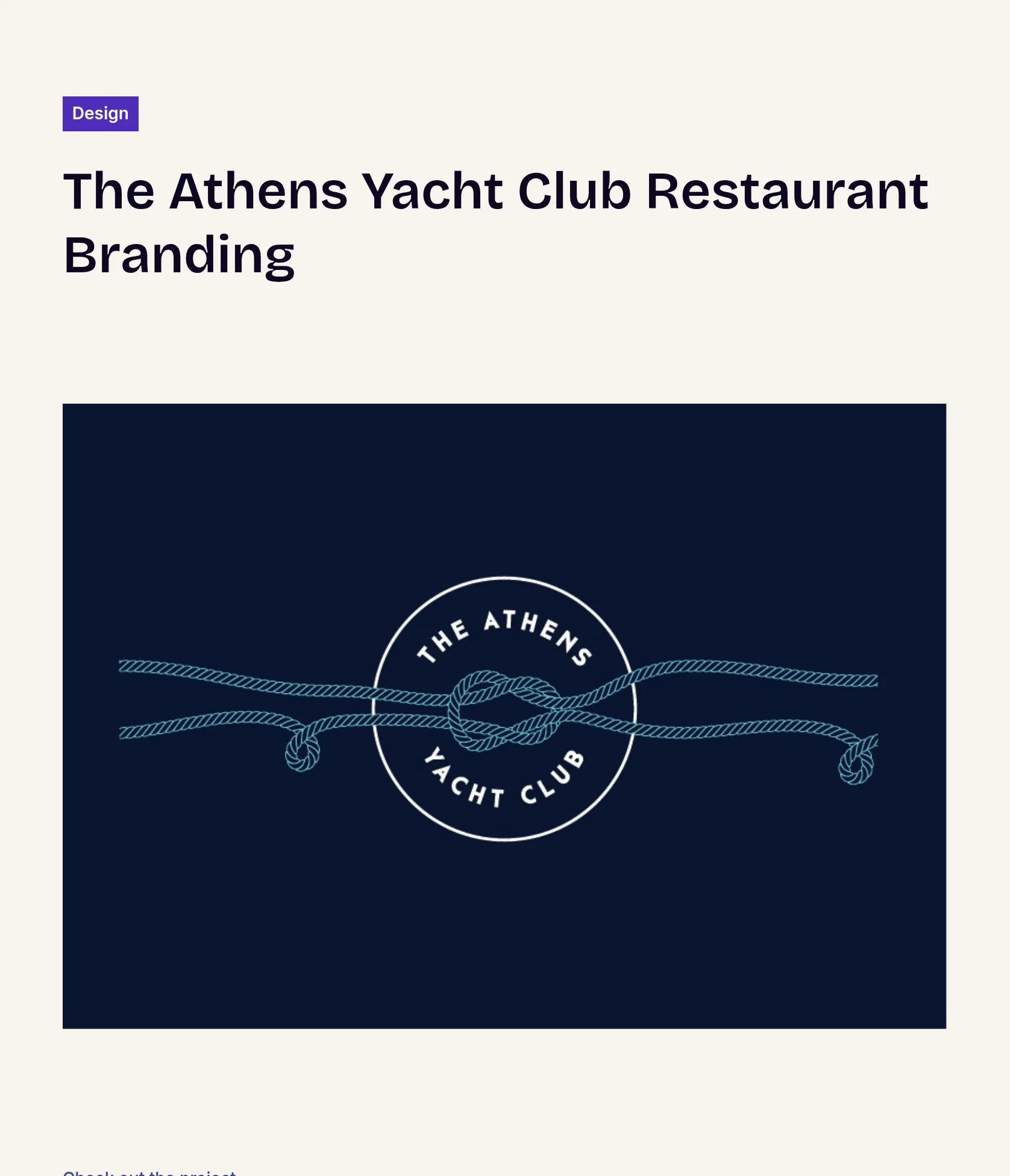 Brand Identity & Logo Design for The Athens Yacht Club