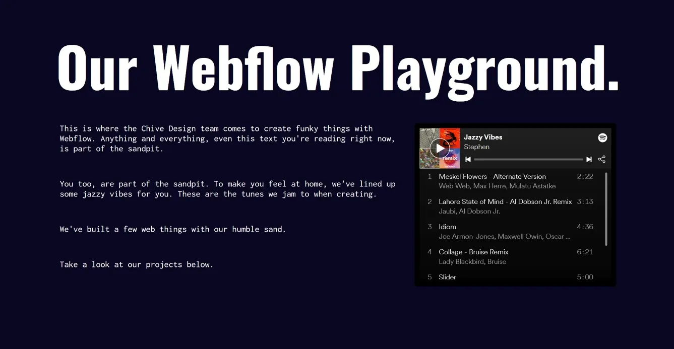 The Sandpit: Interactive Webflow Site with Airtable Automation gallery 1