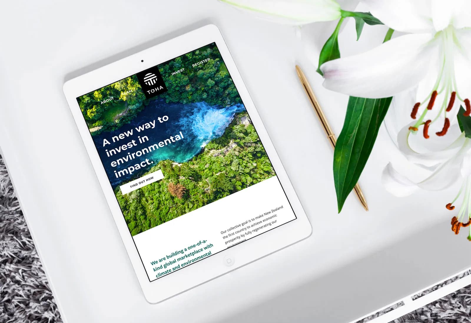 Brand Story Website for Toha on Squarespace