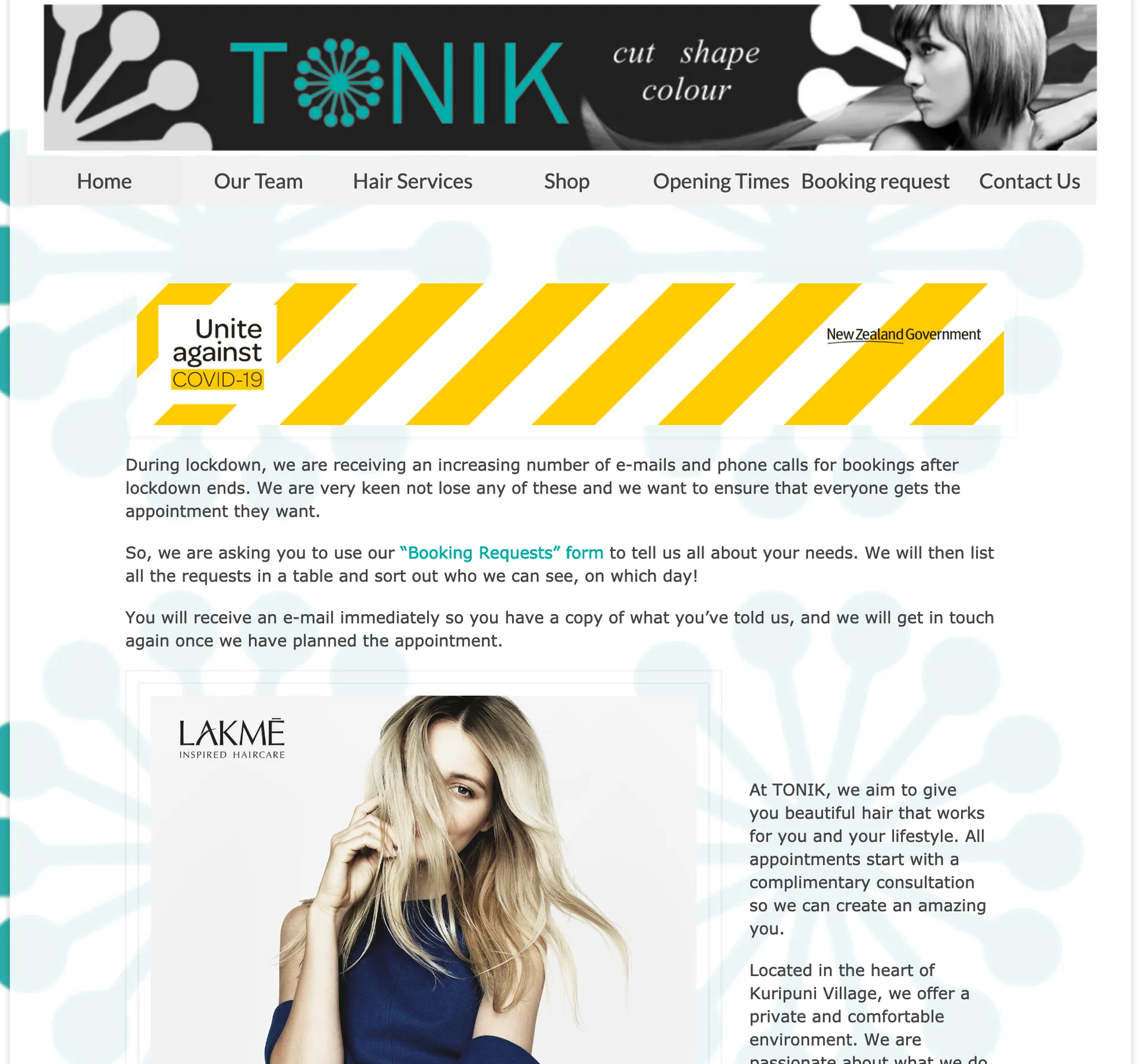 Website & Online Booking System for Established Hairdresser