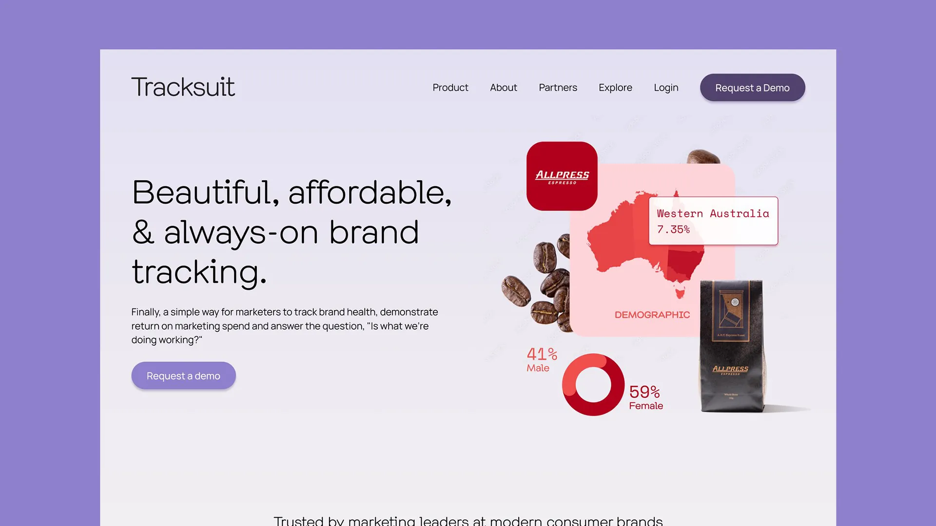 Dynamic Webflow Website for Tracksuit Brand Analytics