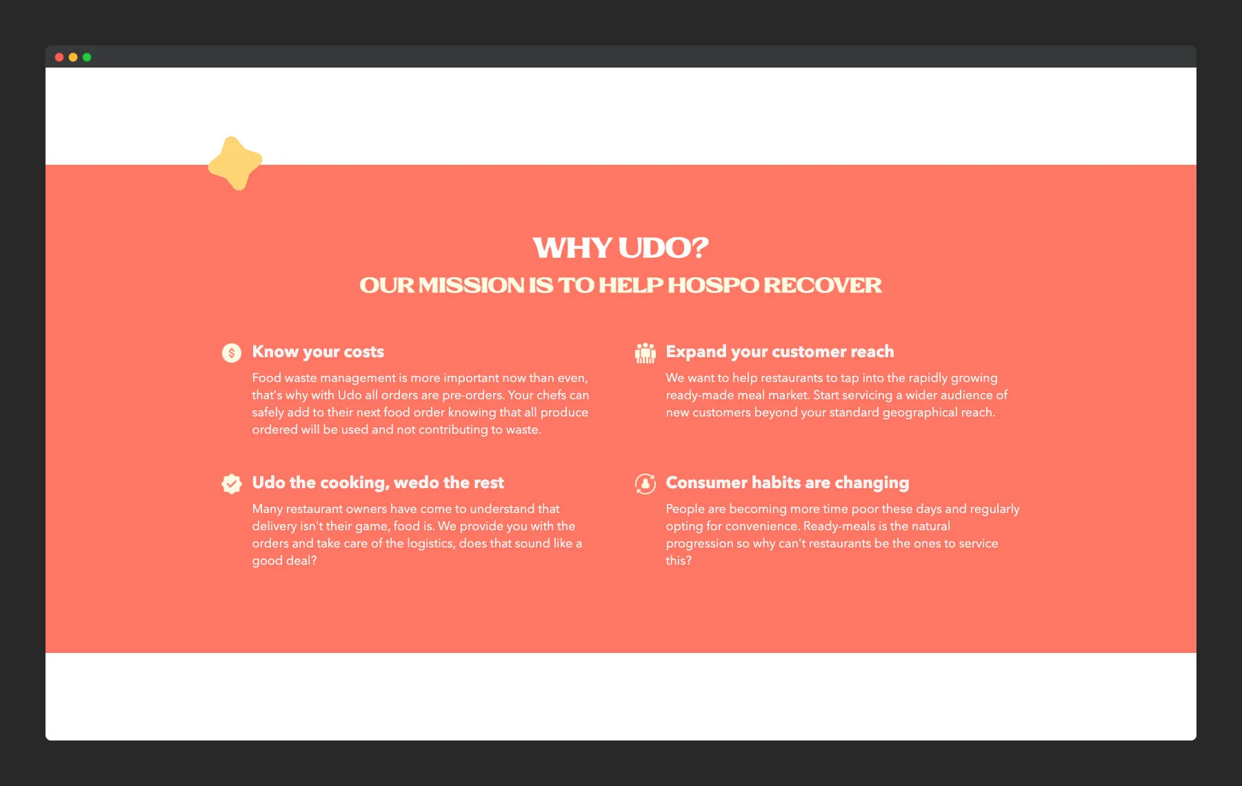 Landing Page & Digital Marketing for Udo Food Delivery Startup gallery 3
