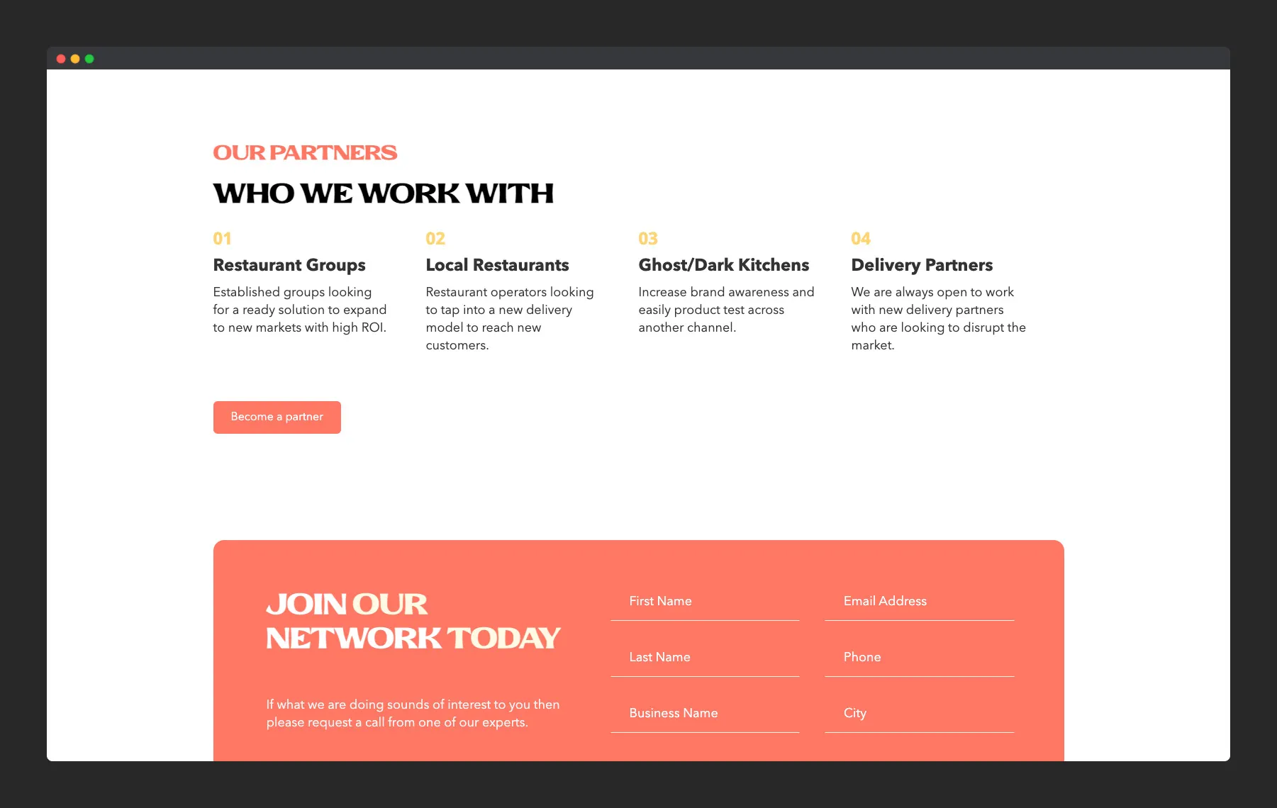 Landing Page & Digital Marketing for Udo Food Delivery Startup gallery 4