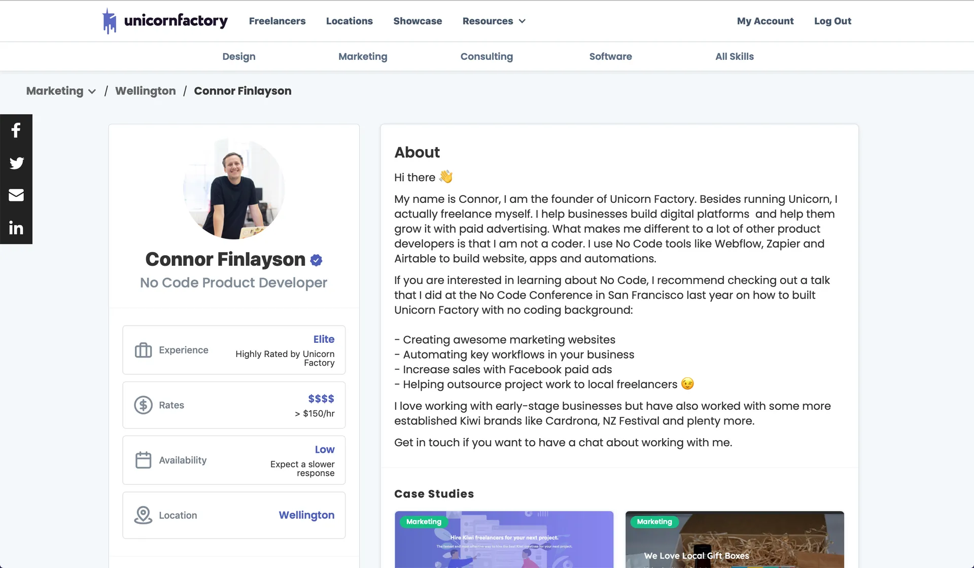 Building Unicorn Factory: A No-Code Marketplace for NZ Freelancers gallery 1