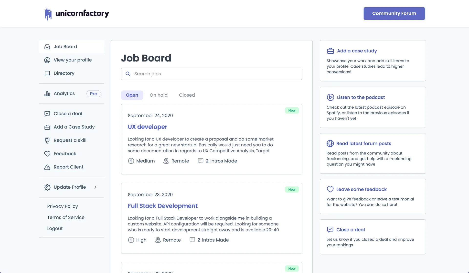 Building Unicorn Factory: A No-Code Marketplace for NZ Freelancers gallery 4