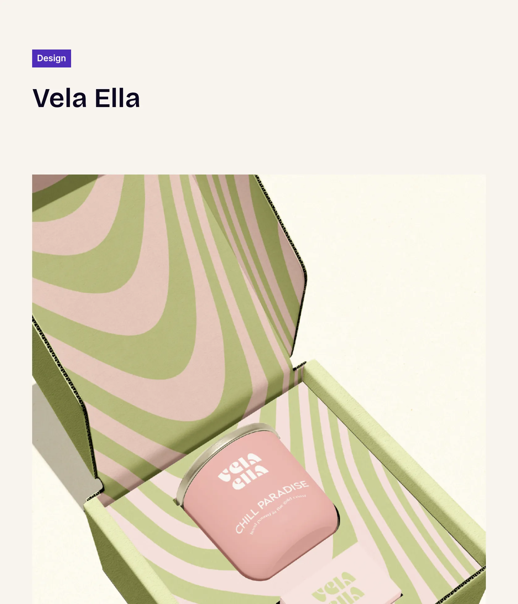 Brand Development for Vela Ella Candle Collection