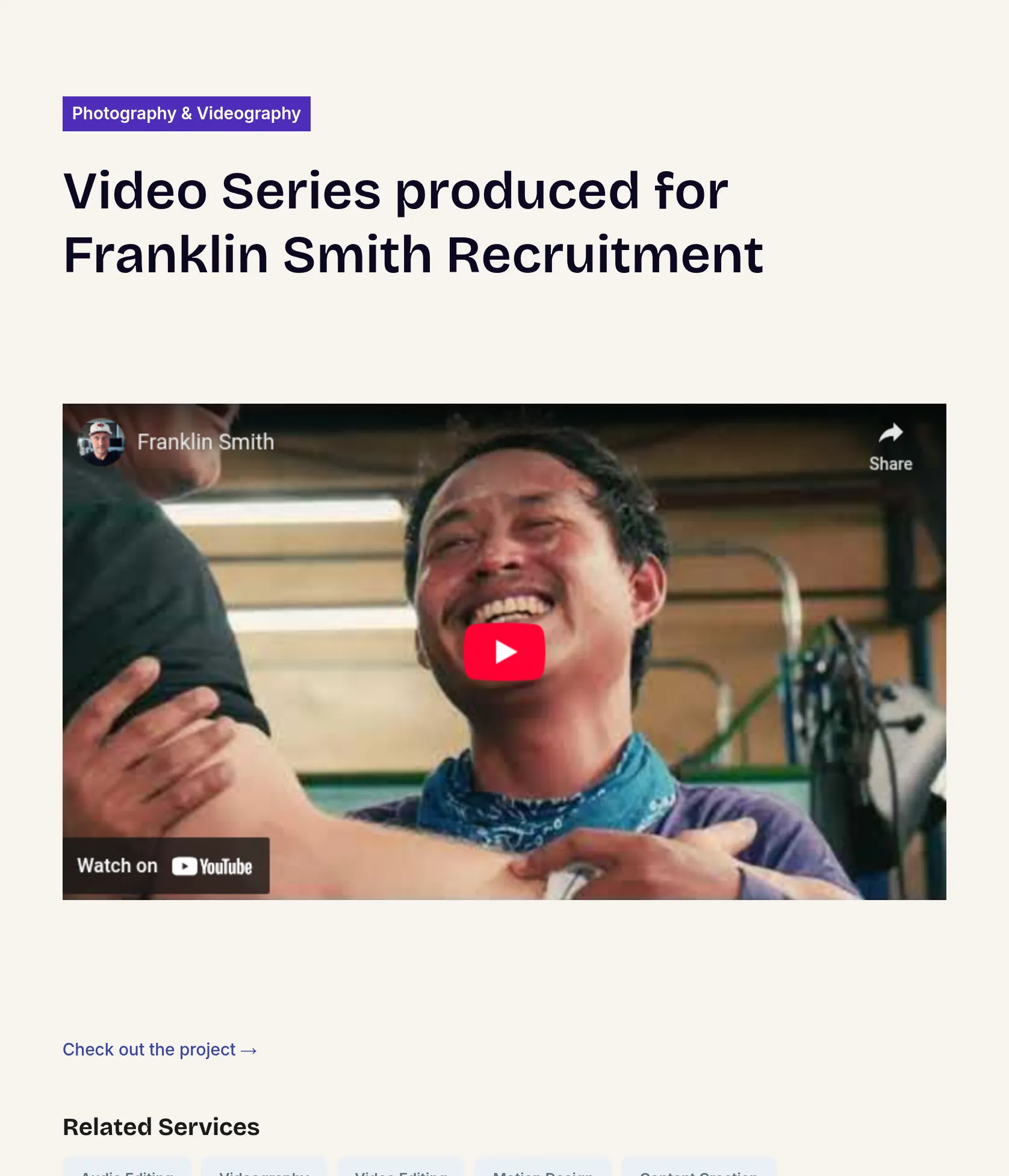 Recruitment Process Video Series for Franklin Smith