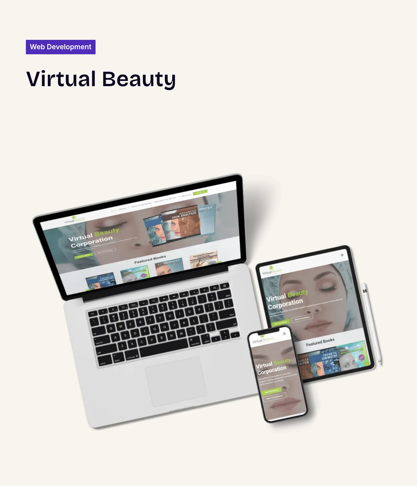 Website Design for Virtual Beauty Corporation