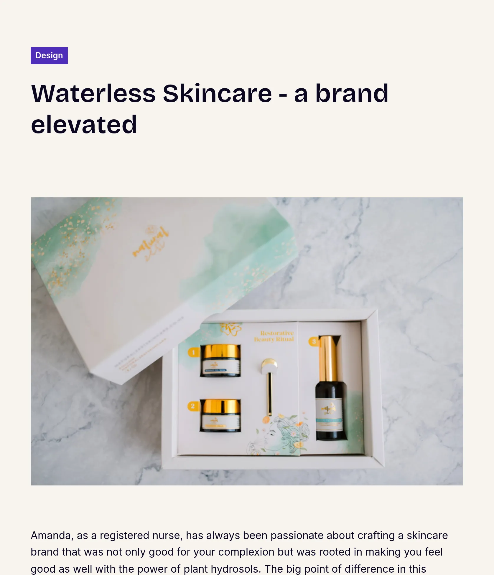 Luxury Skincare Packaging & Brand Asset Design for Amanda’s Plant-Based Line