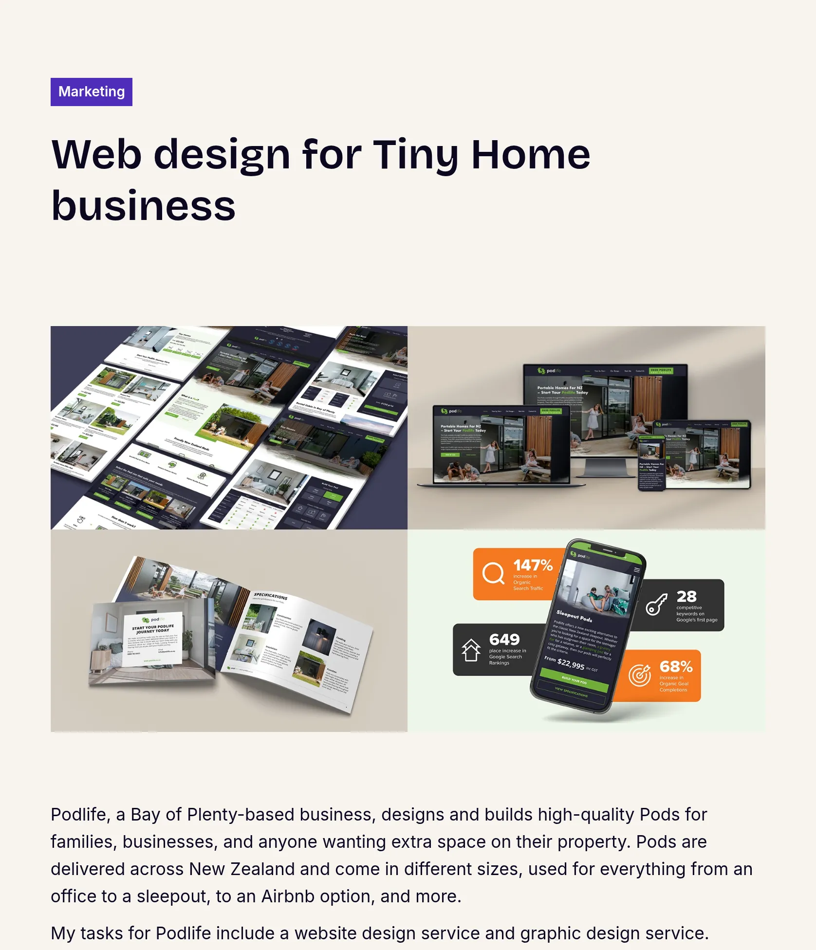 Website & Graphic Design for Podlife Modular Spaces