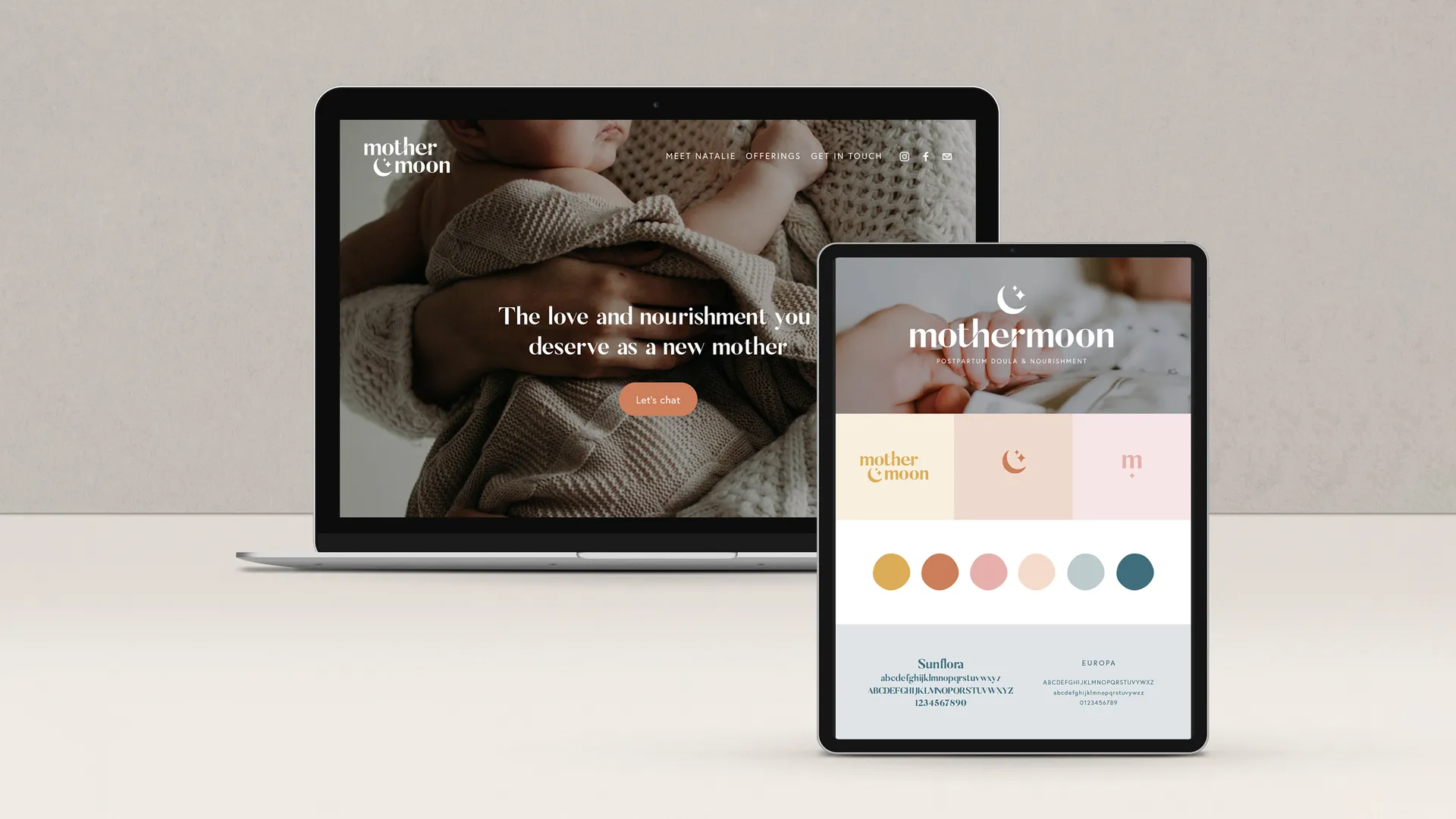 Logo, Brand, and Website Design for Mother Moon