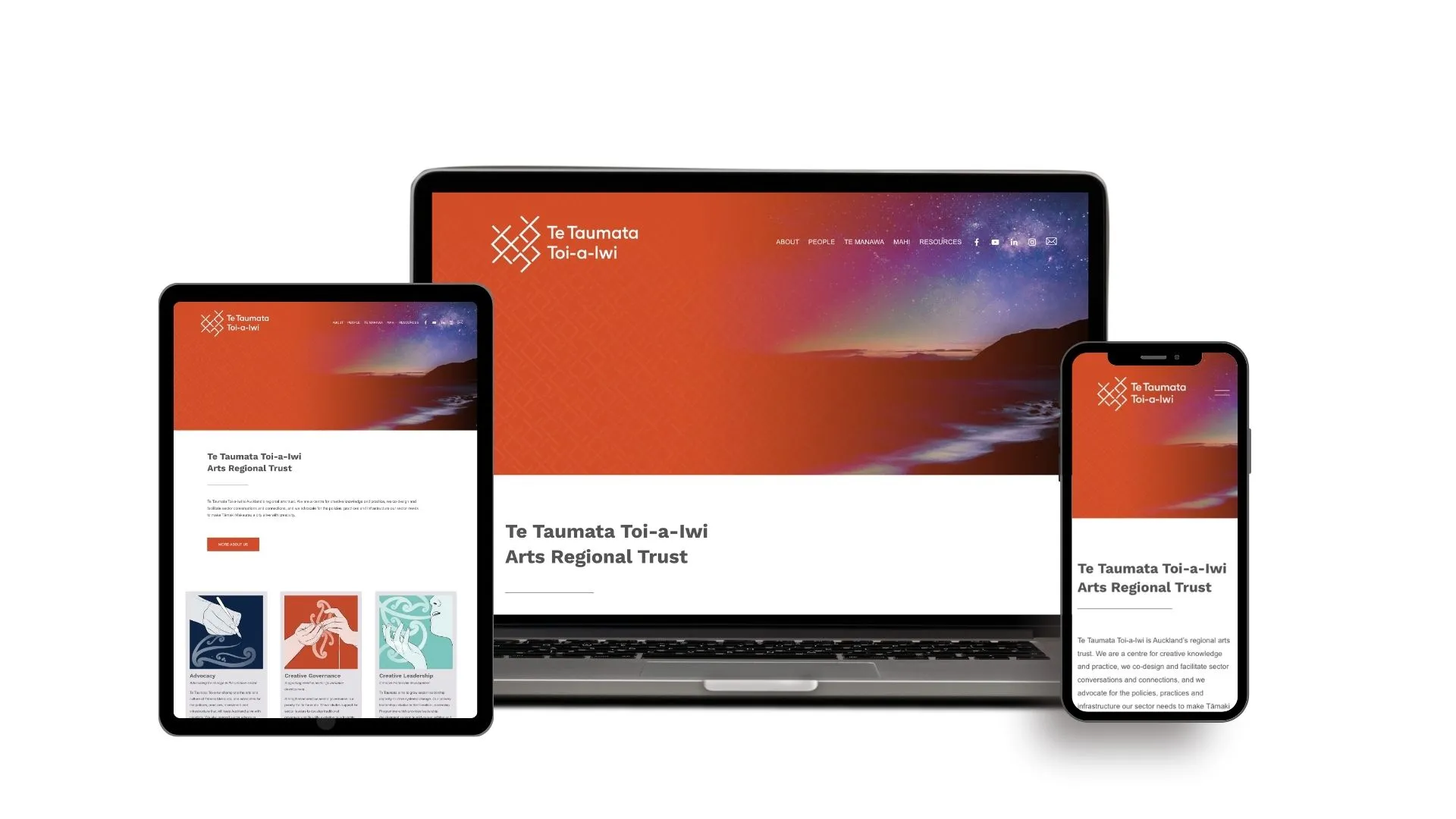 Squarespace Website Redesign for Te Taumata Toi-a-Iwi