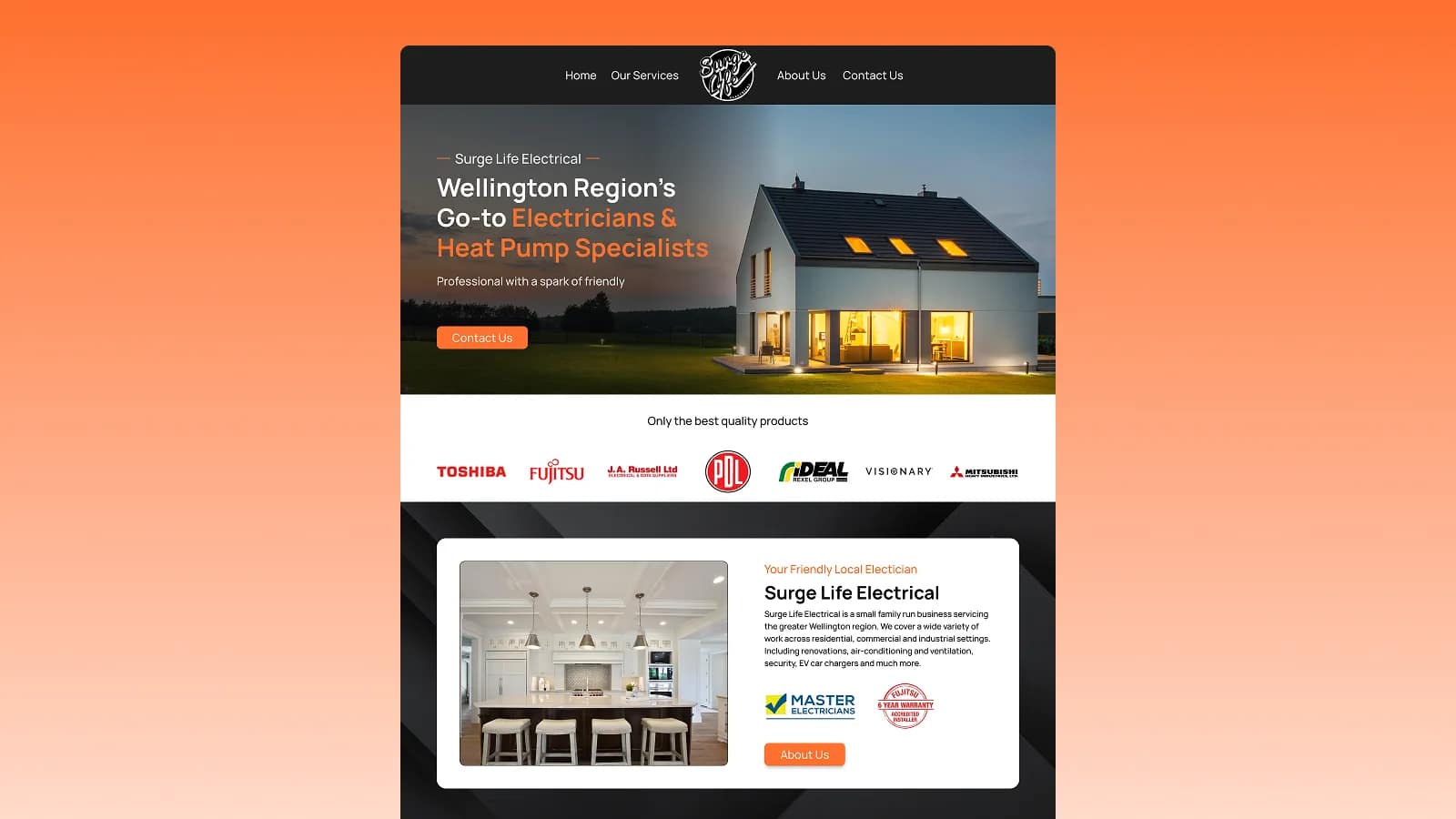 Website Design & Development for SurgeLife Electrical