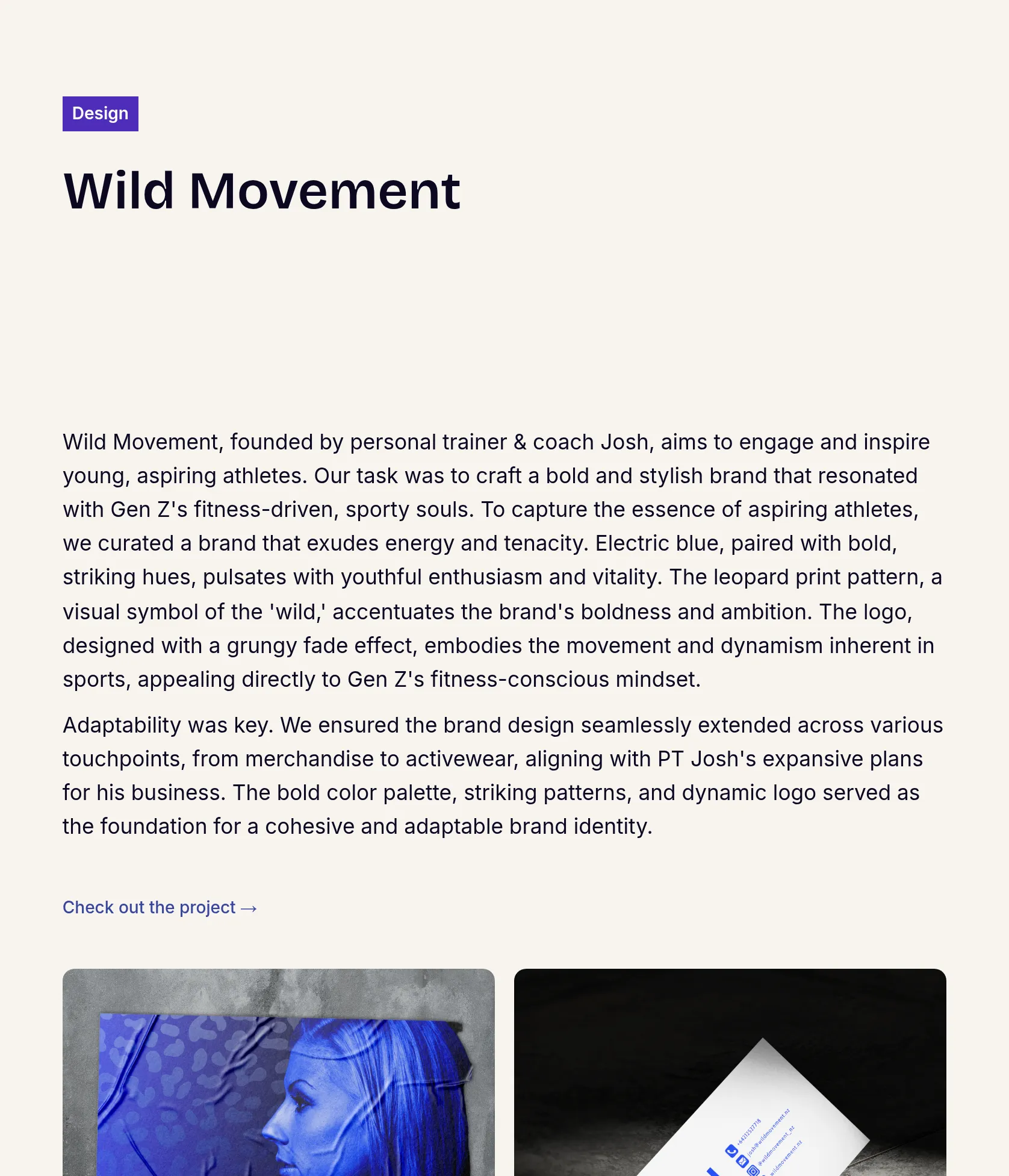 Brand Identity Design for Wild Movement Fitness Collective