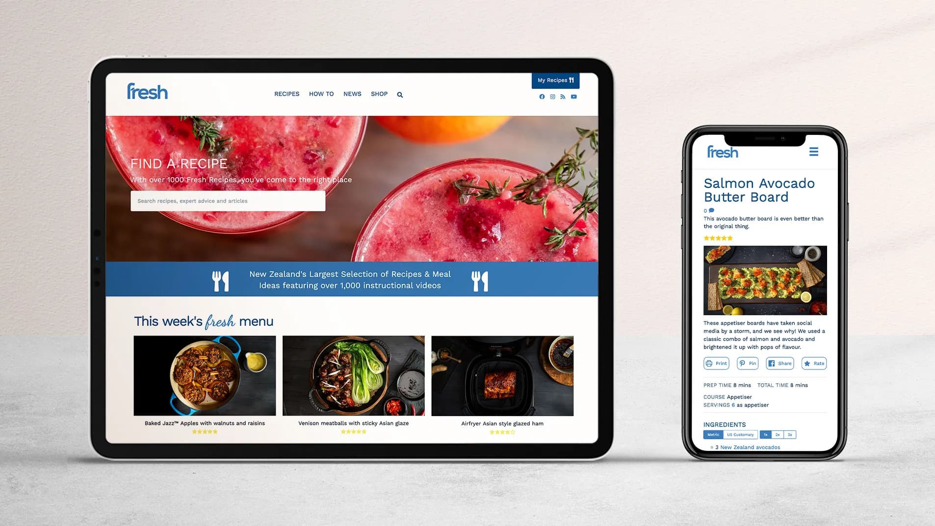 Fresh NZ: Comprehensive Recipe Platform with eCommerce & Email Integration