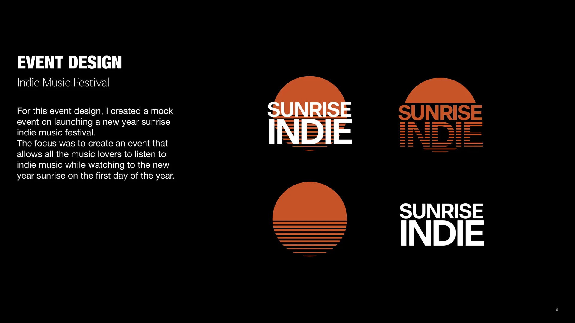 Indie Music Festival Event Design (Concept Project)